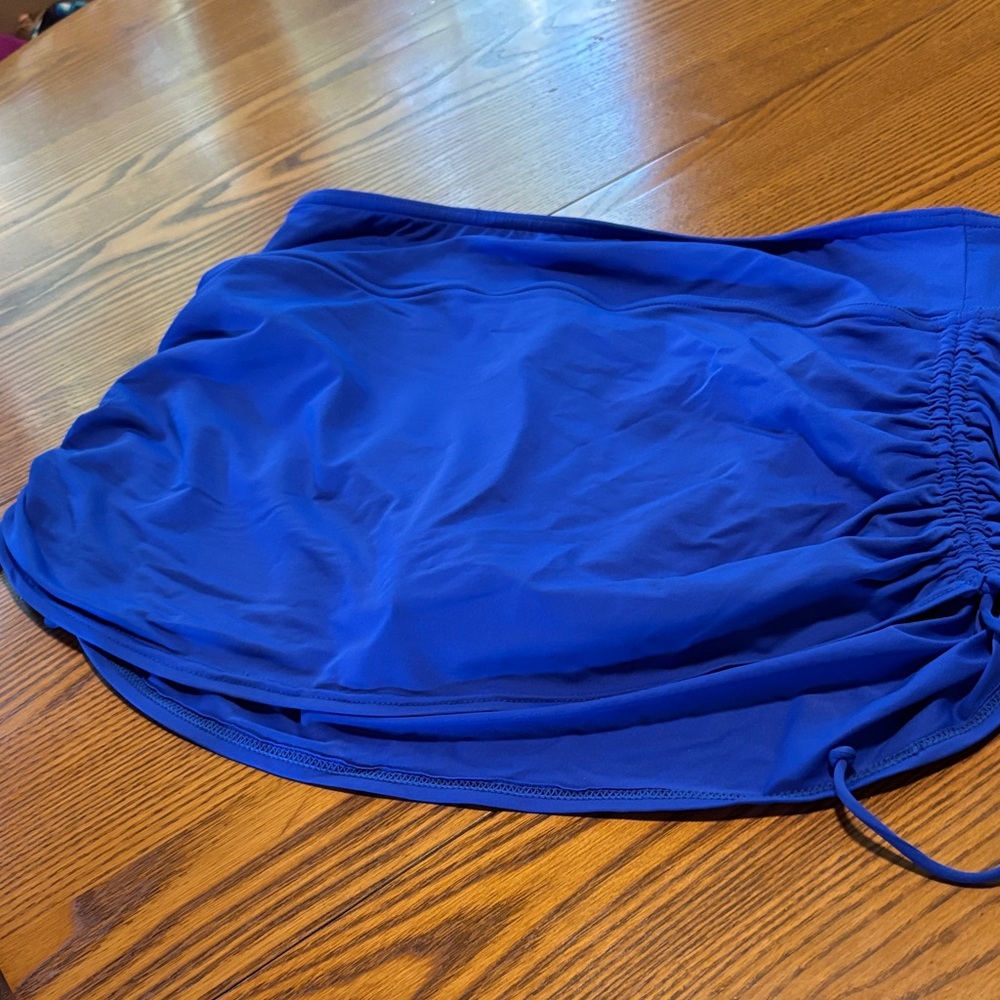 Lands' End Vibrant Blue Mini Skirt built-in panties